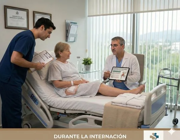 Durante la internación por cirugía de cadera - Dr. Mariani Rovea